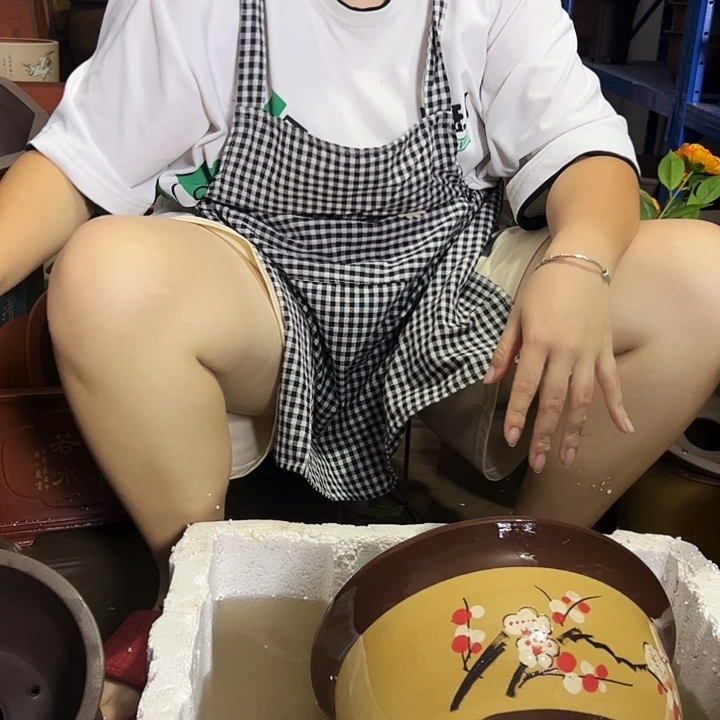 宜兴紫砂花盆花盆005中