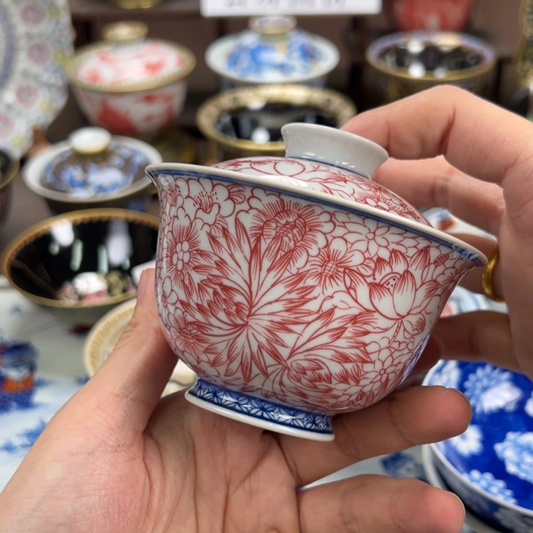 勇***瓷片景德镇手工手绘陶瓷
