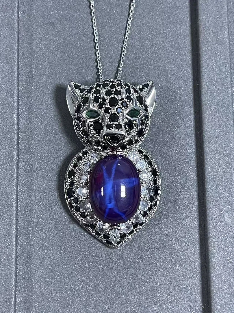 福玺甄选猫头鹰蓝吊坠4167