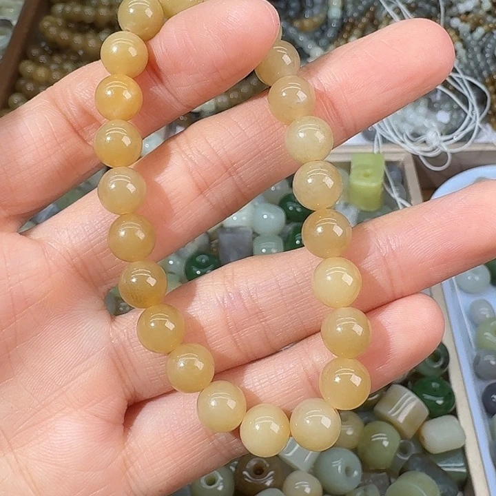 和田玉（糖玉）未镶嵌手链8mm