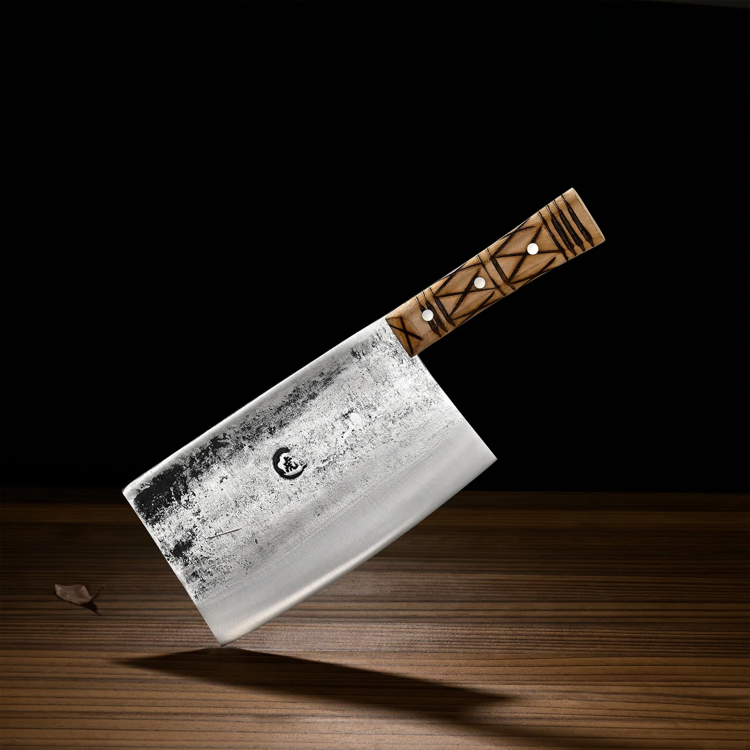 老式烧腊刀1.4斤纯手工锻打商用锋利菜刀两用卤肉店档口专用刀