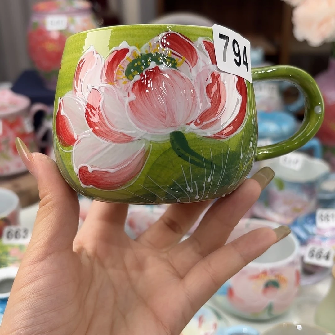 景德镇手绘高温釉下彩陶瓷茶具