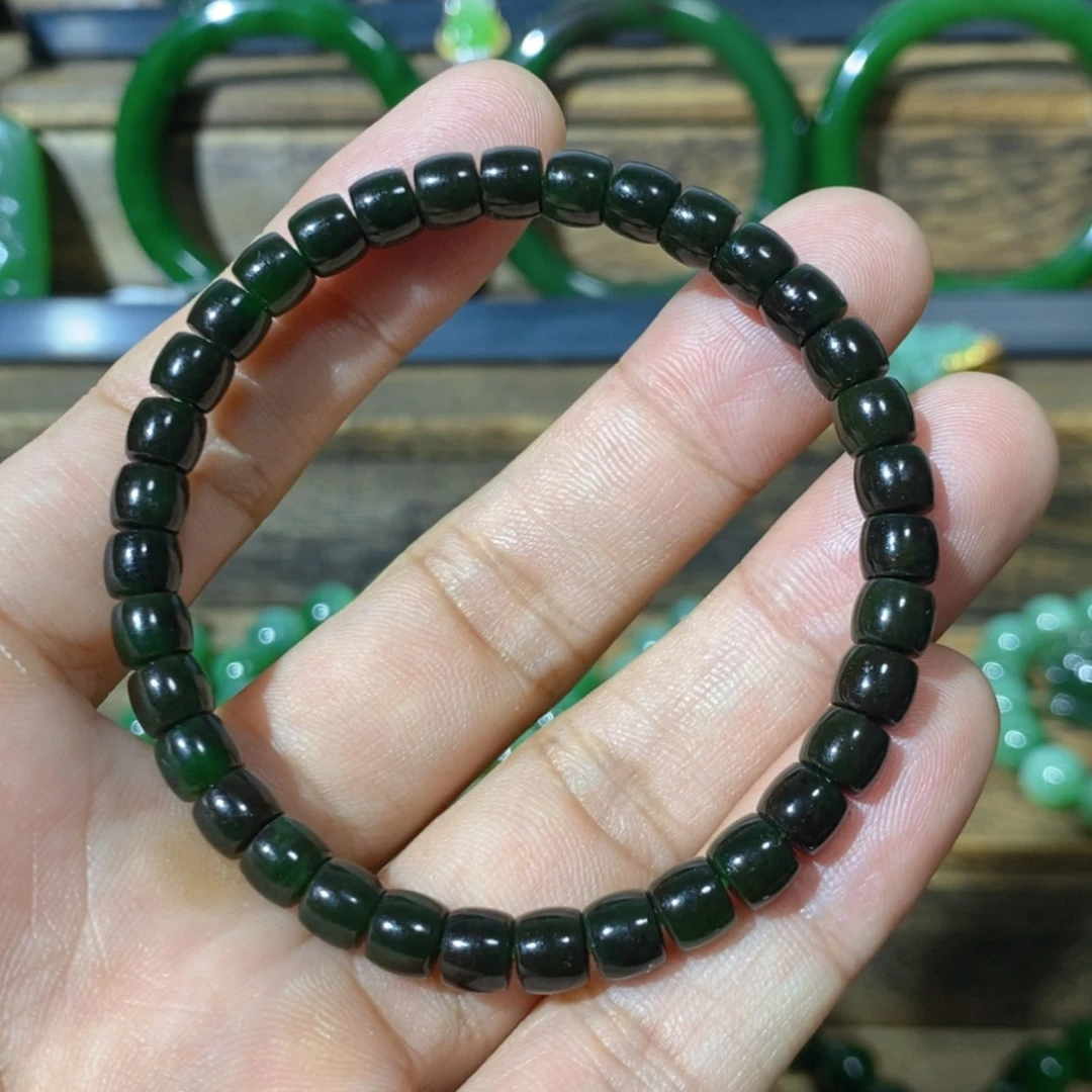 【闪购商品】和田玉未镶嵌吊坠(不含链)俄七全红皮手串 6