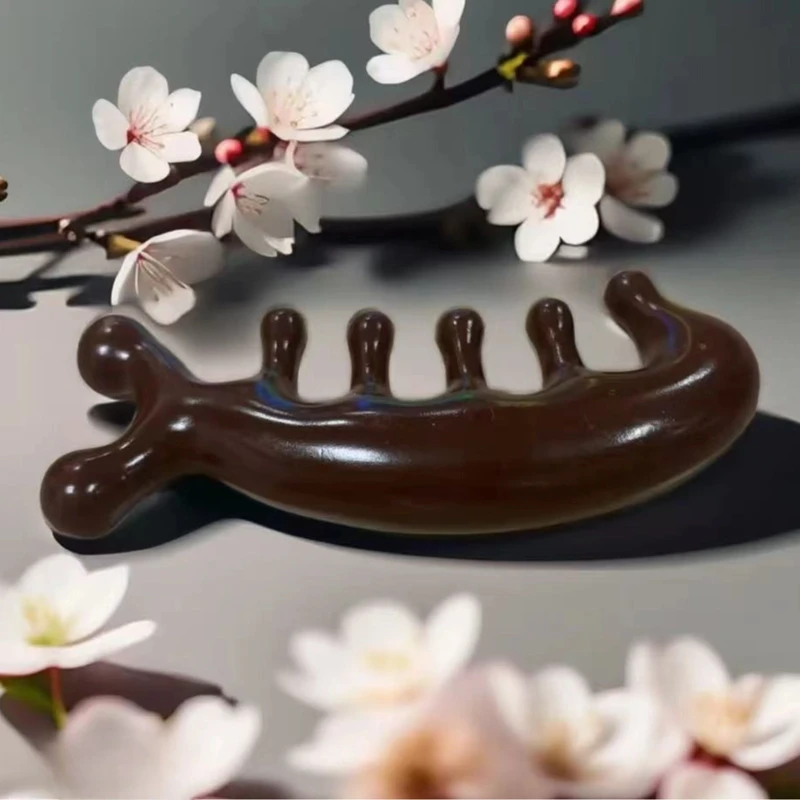 【一个装】经络按摩木梳子海豚梳子多功能头皮头巾头疗经防静电