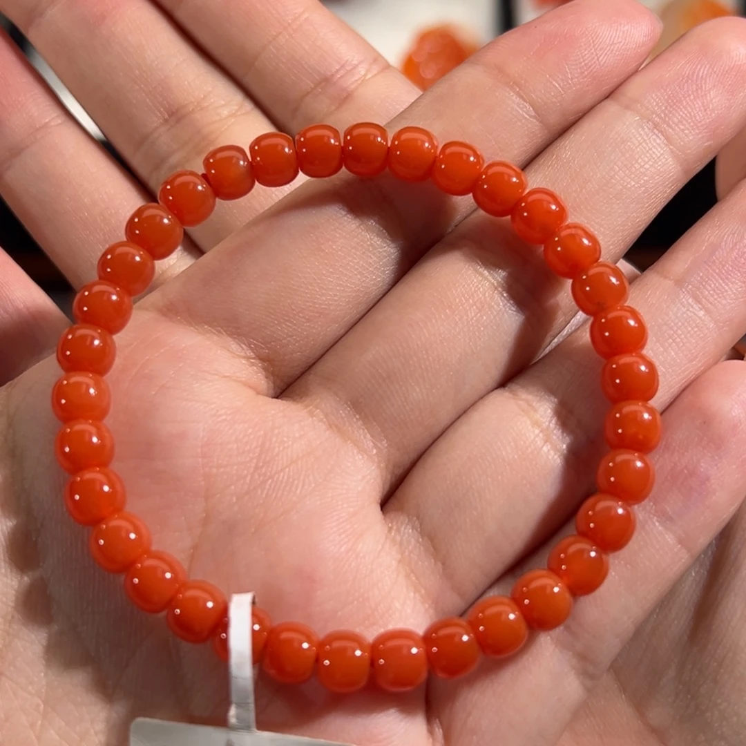 南红玛瑙未镶嵌老型单圈6mm