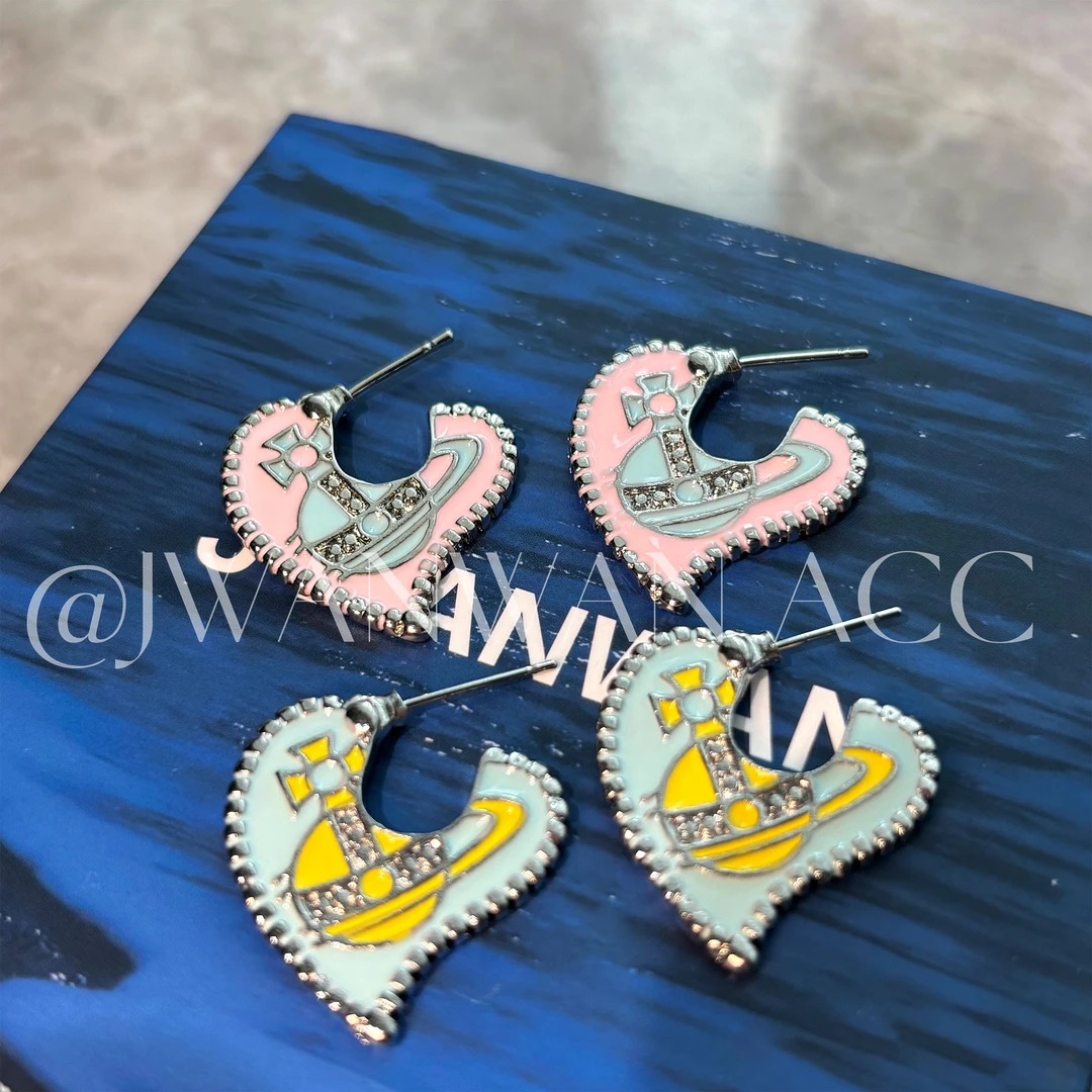 铜合金耳饰 设计师飞船桃心耳饰