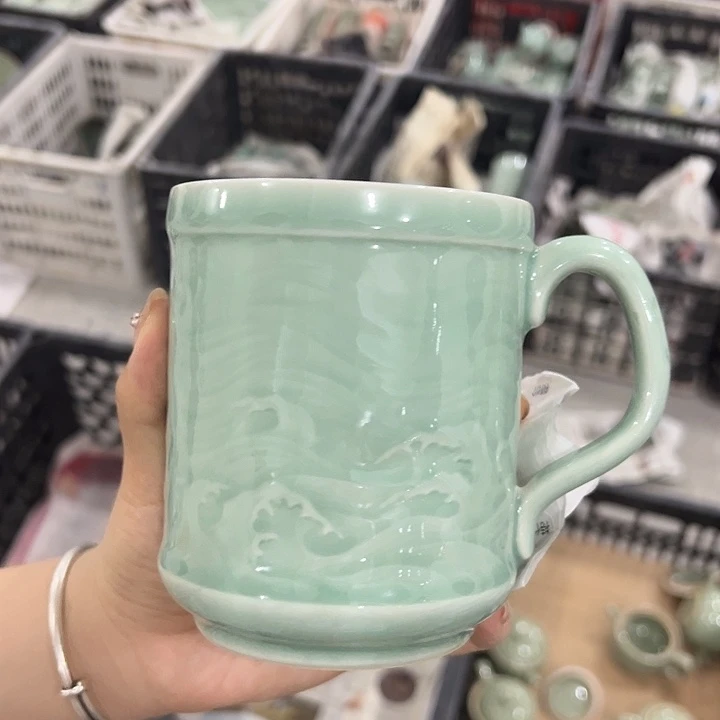 龙泉云间青瓷小米茶器