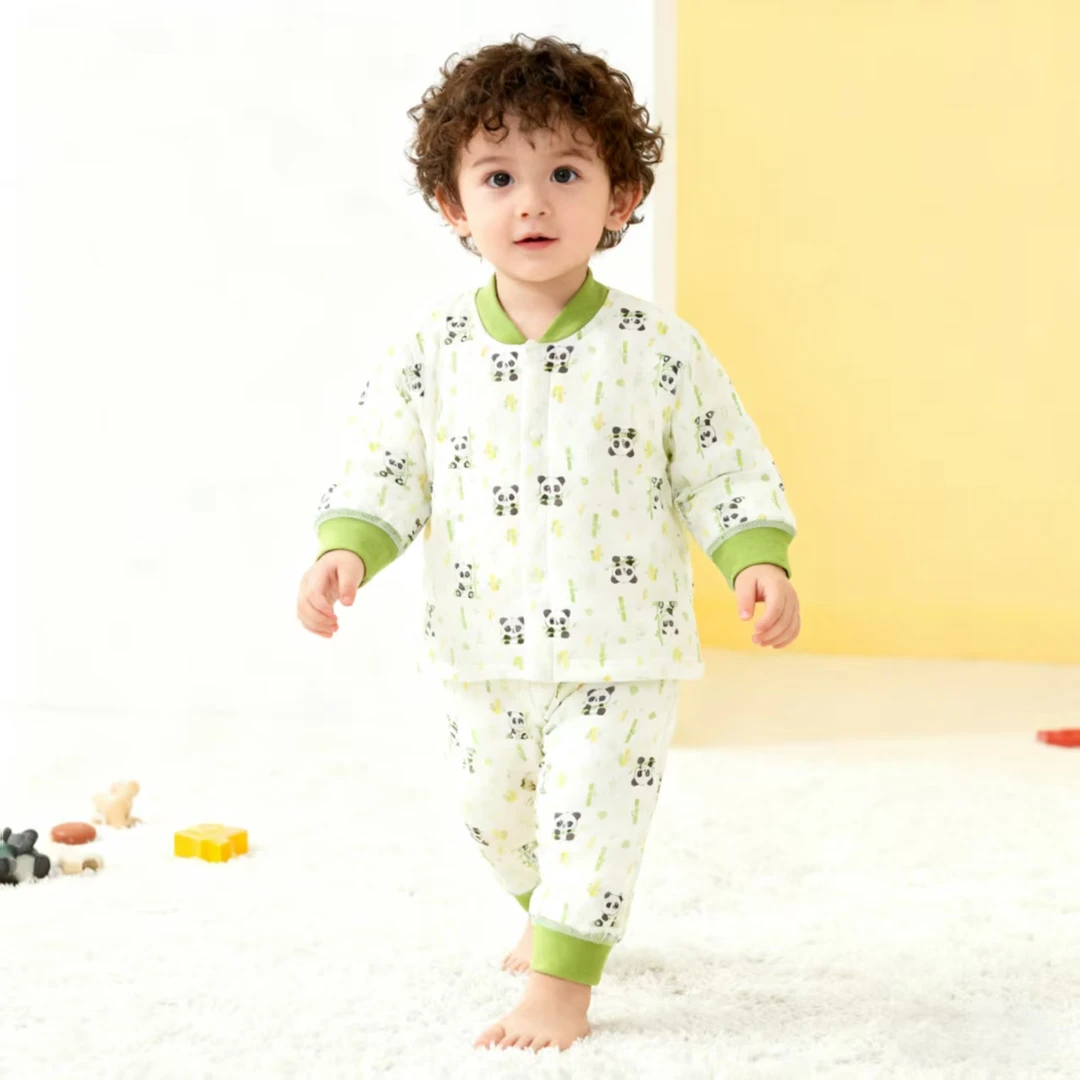 【少量现货】40克薄棉婴儿纯棉套装秋吸汗家居服睡衣宝宝秋冬衣服