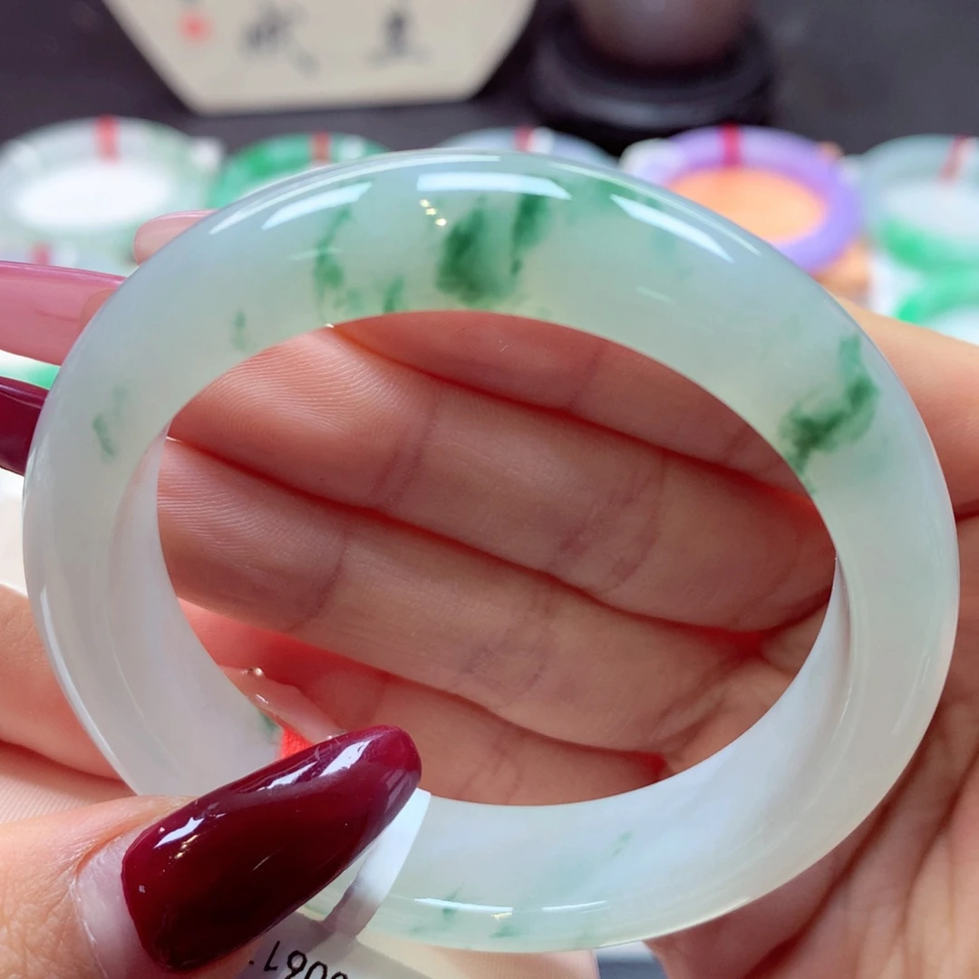 翡翠手镯未镶嵌正圈32号66