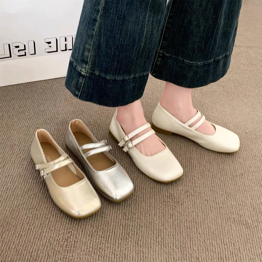 728-5 夏季新款一字式扣带浅口百搭瓢鞋