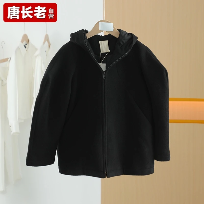 【半价q仓-唐长老自营】货号84232童装冬短款呢大衣JTZ