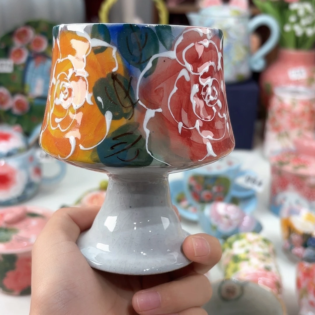 景德镇手绘高温釉下彩陶瓷茶具