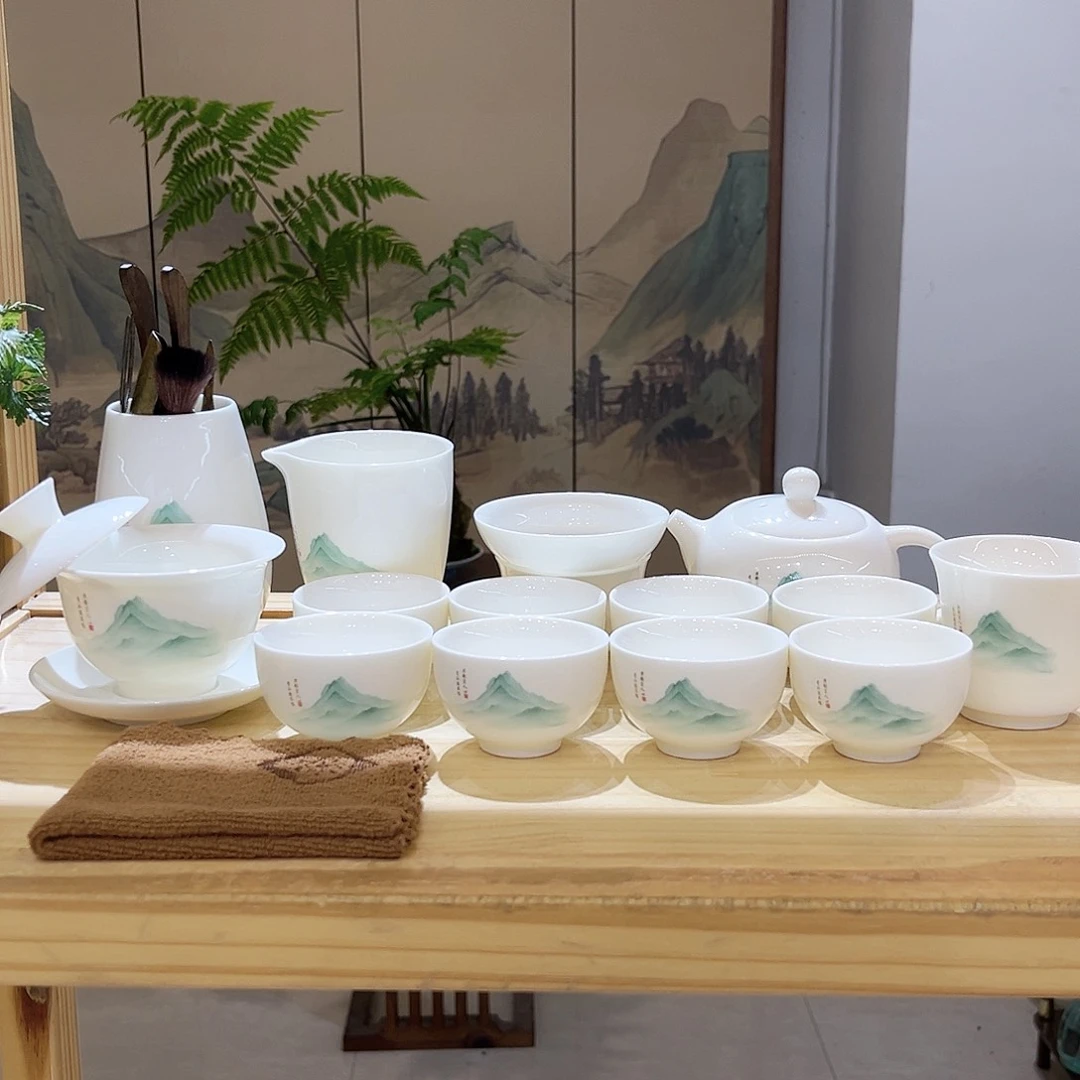 【都彩】又见青山羊脂玉瓷21头