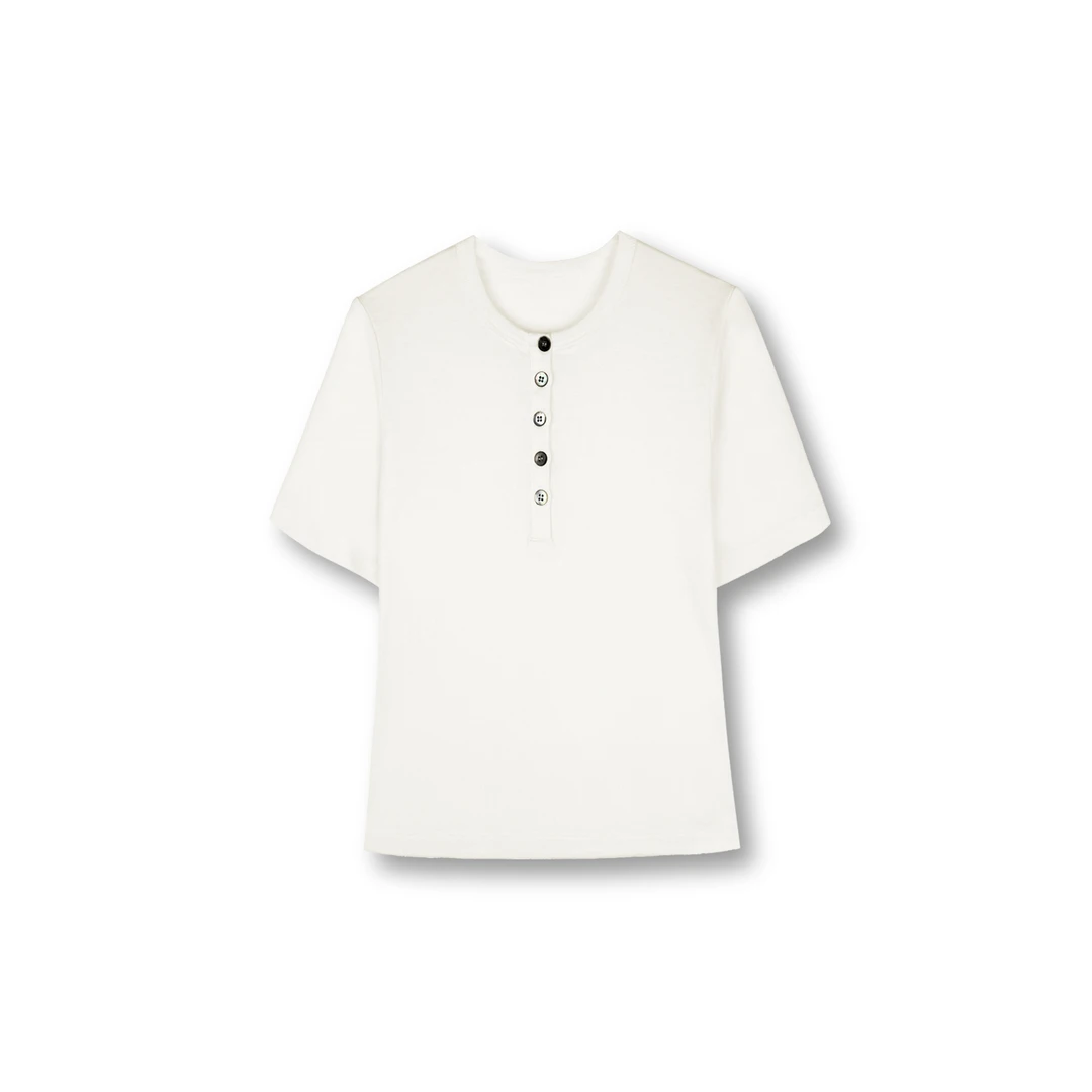 25SS【MAX】夏季新款柔软亲肤半开领针织短袖【912】【340】