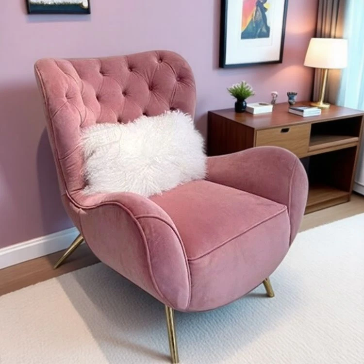 美式单人位沙发轻奢客厅阳台网红老虎椅女王椅高靠背舒适款沙发椅