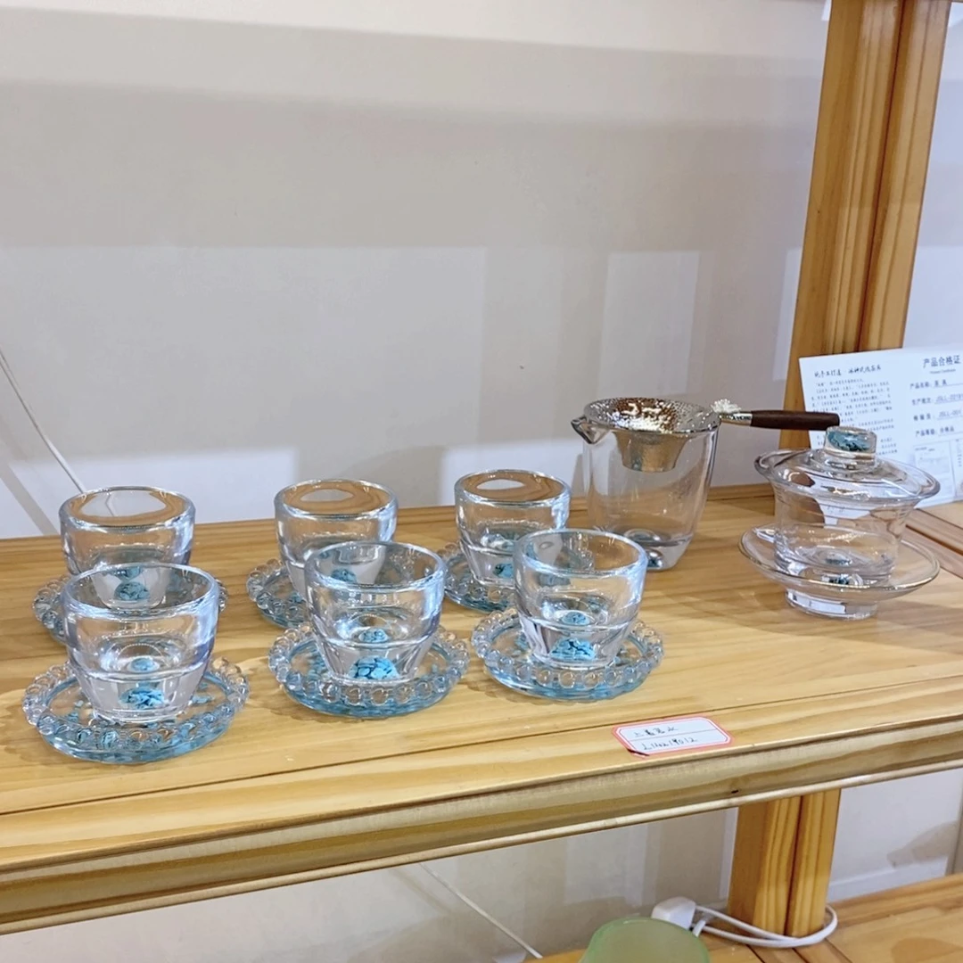 手工艺品琉璃新品绿松石水晶套装 带礼盒