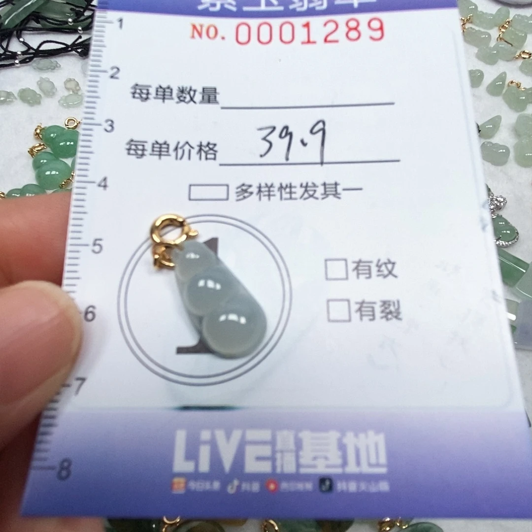 翡翠未镶嵌颈饰豆子