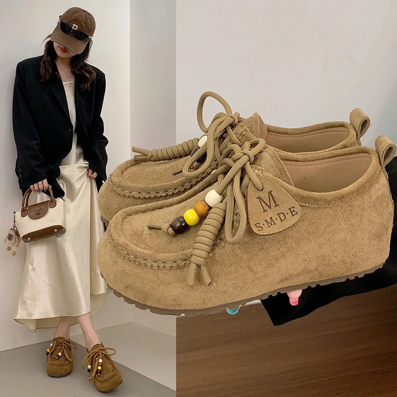 厚底增高勃肯鞋休闲中春秋时尚休闲鞋圆头韩版防滑常规款网红百搭