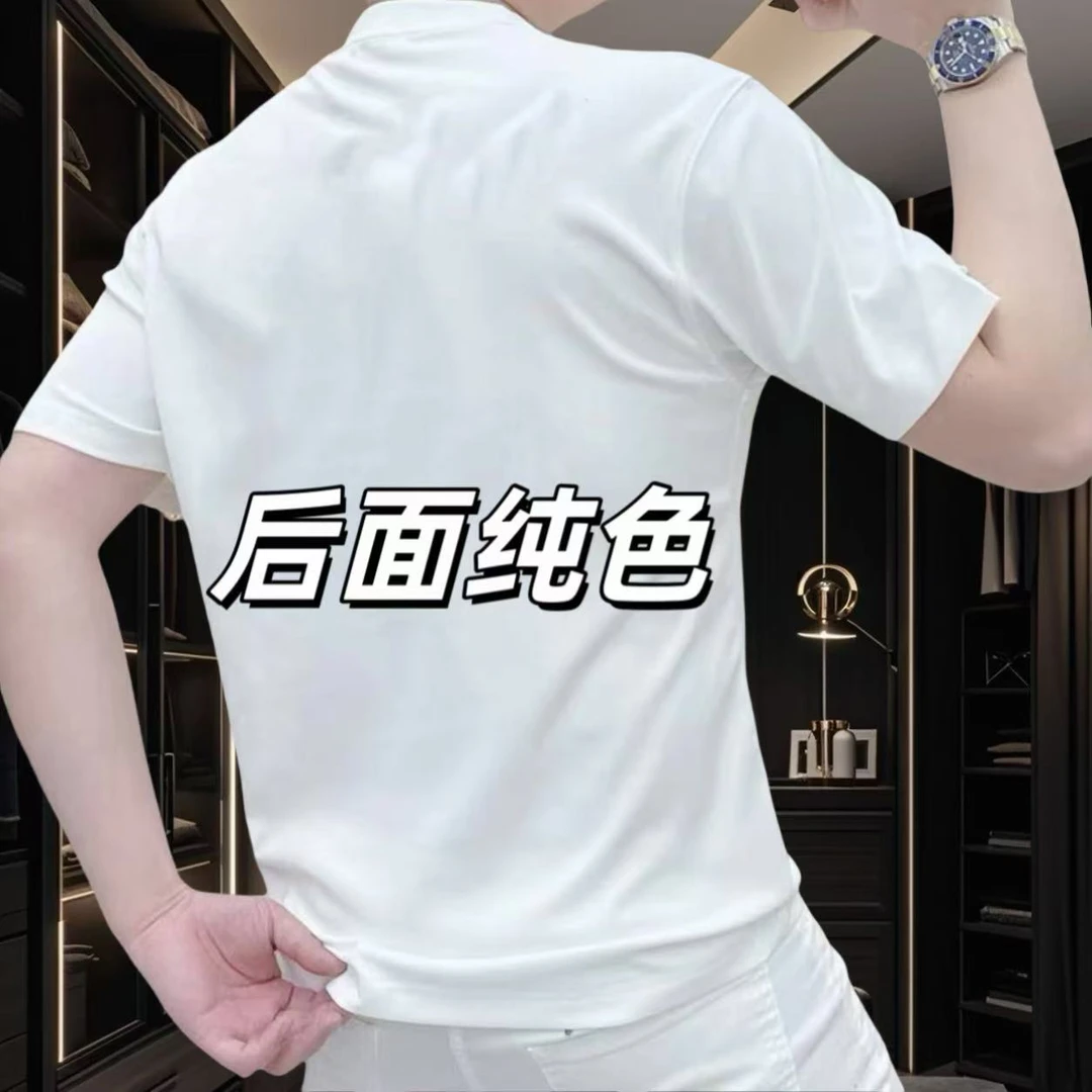 2025新款时尚潮流运动休闲男士百搭修身圆领弹力短袖高品质T恤