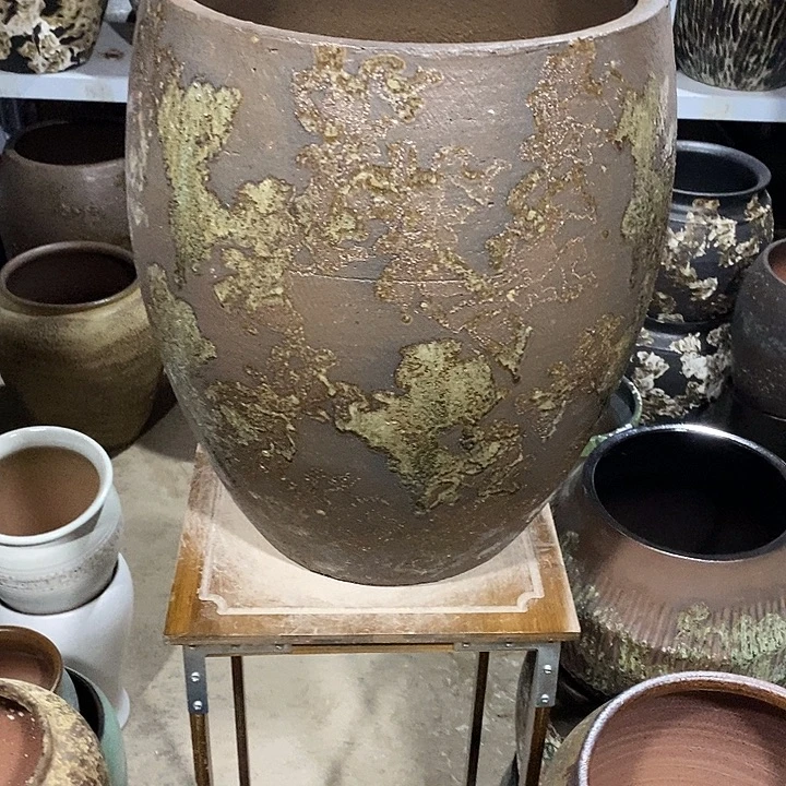 紫砂花盆口32高度42仿古888