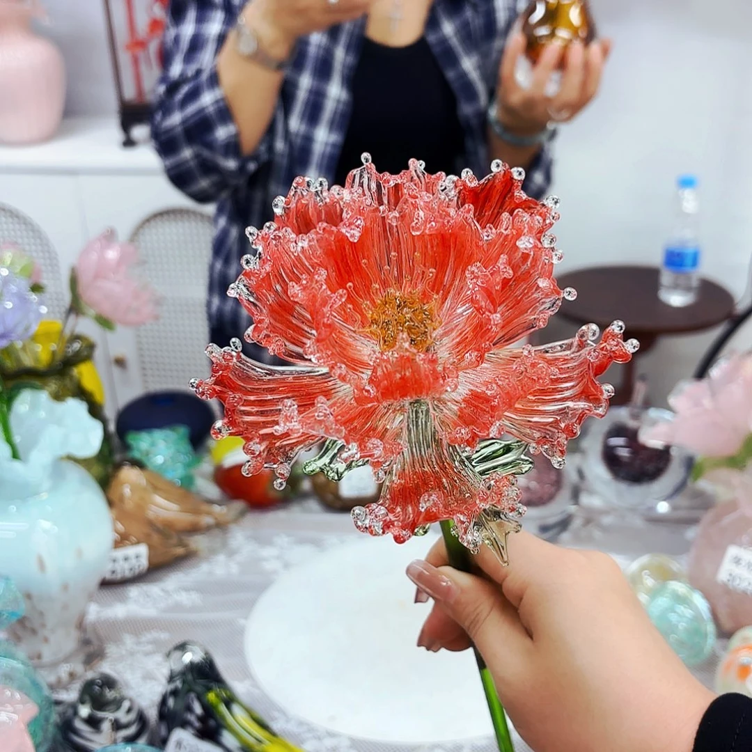 牡丹安妮家居琉璃摆件