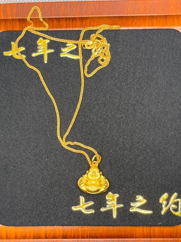 铜合金吊坠 小号佛头弥勒莫比乌斯环平安扣三选一金色项链挂坠