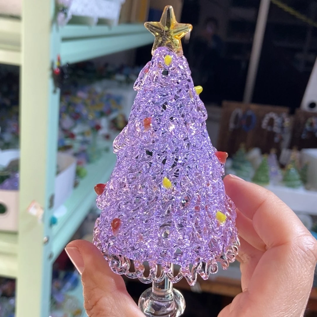 琉璃手工艺品紫粉