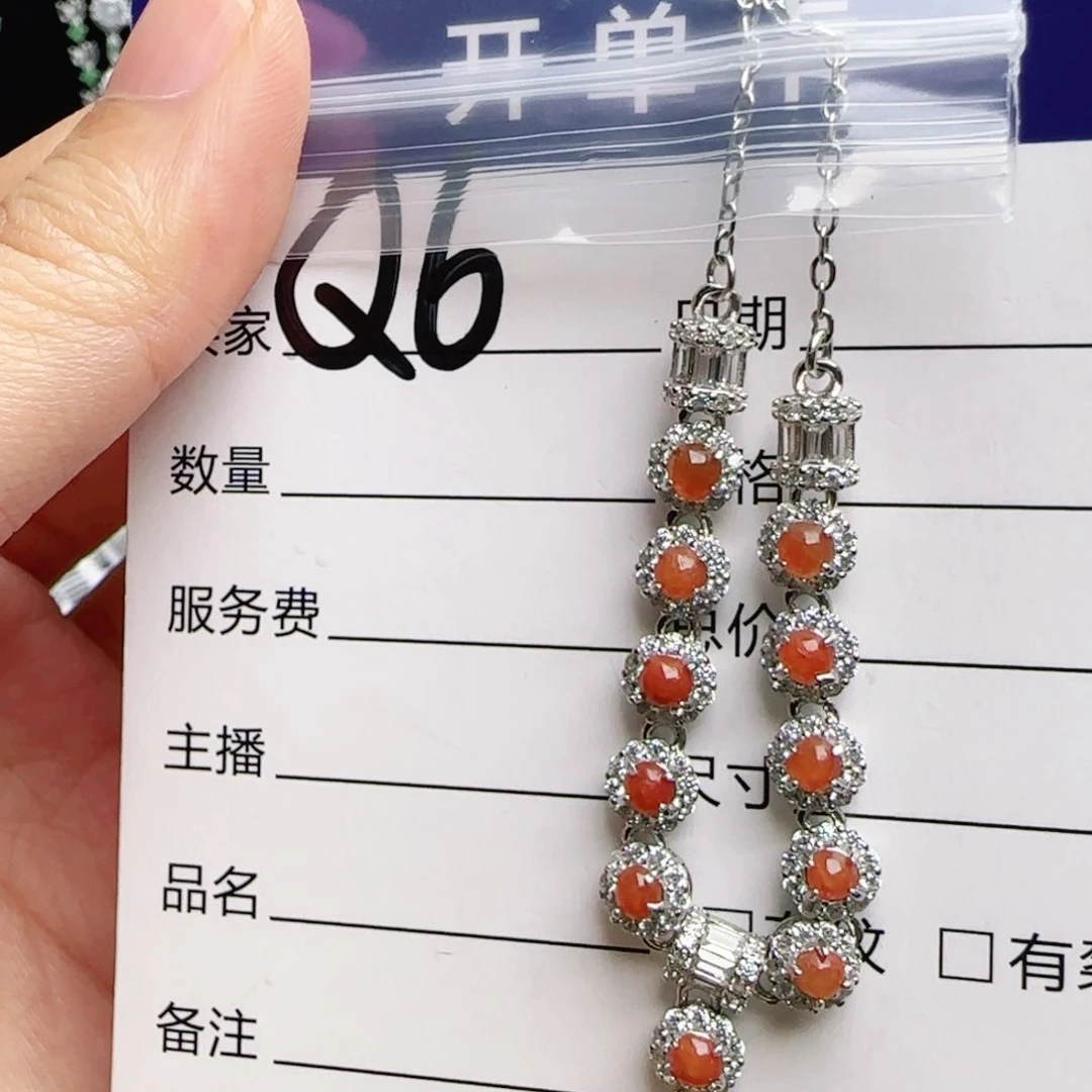 银S925镶嵌手链翡翠