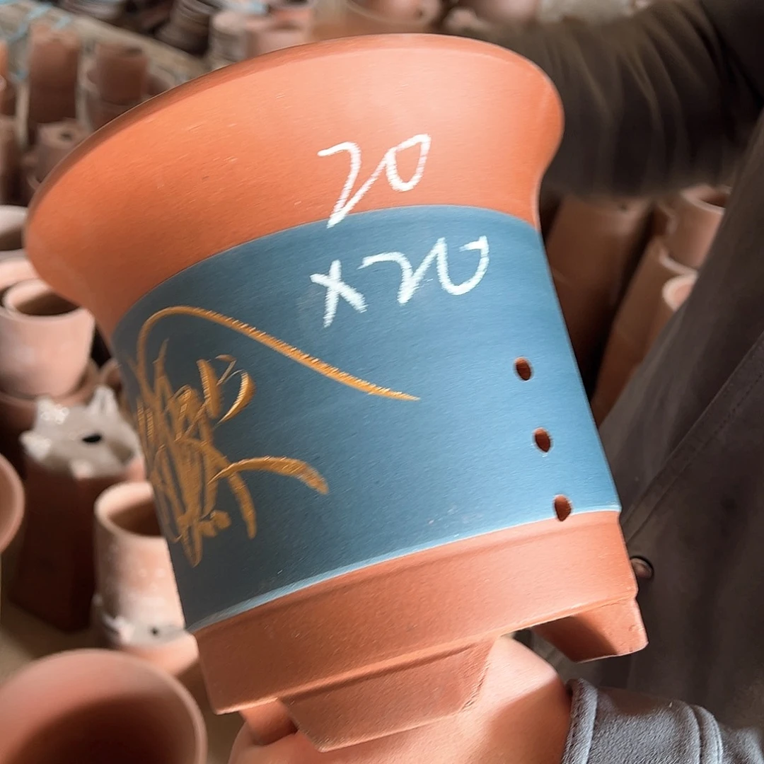 紫砂花盆紫砂花盆配紫砂托盘