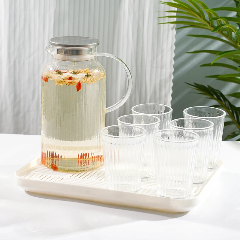 【今日下单送托盘】茶壶茶杯轻奢凉水壶凉水杯开水杯玻璃密封罐