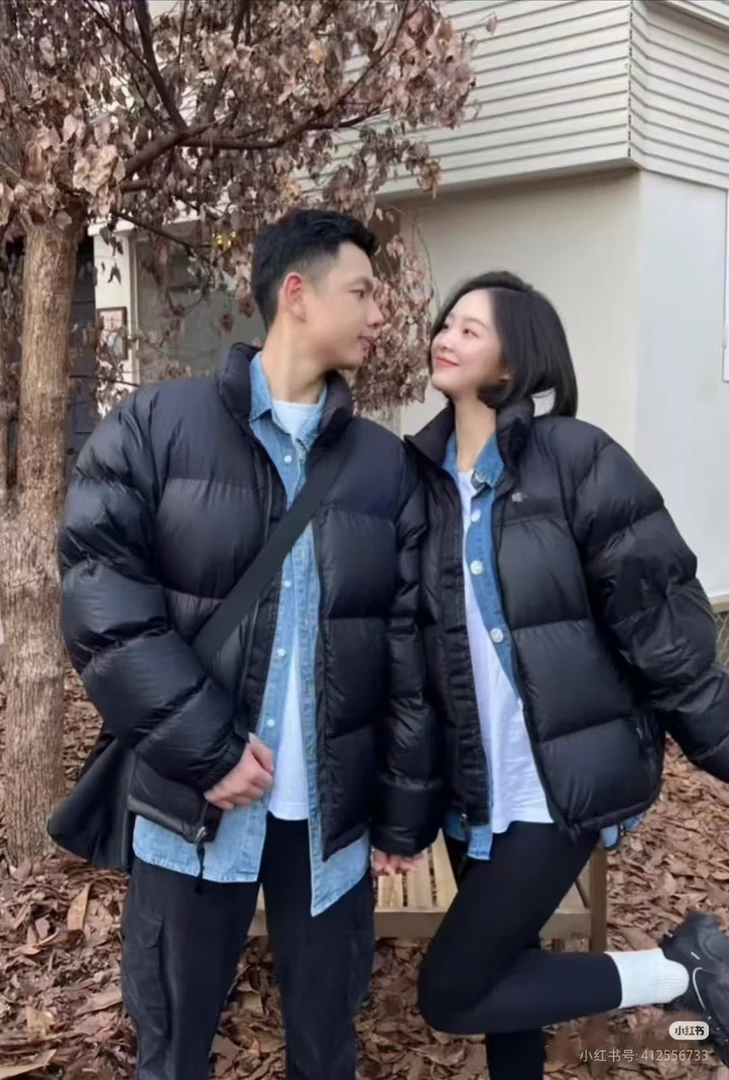 美版96男女同款羽绒服刺绣立领优等品wu