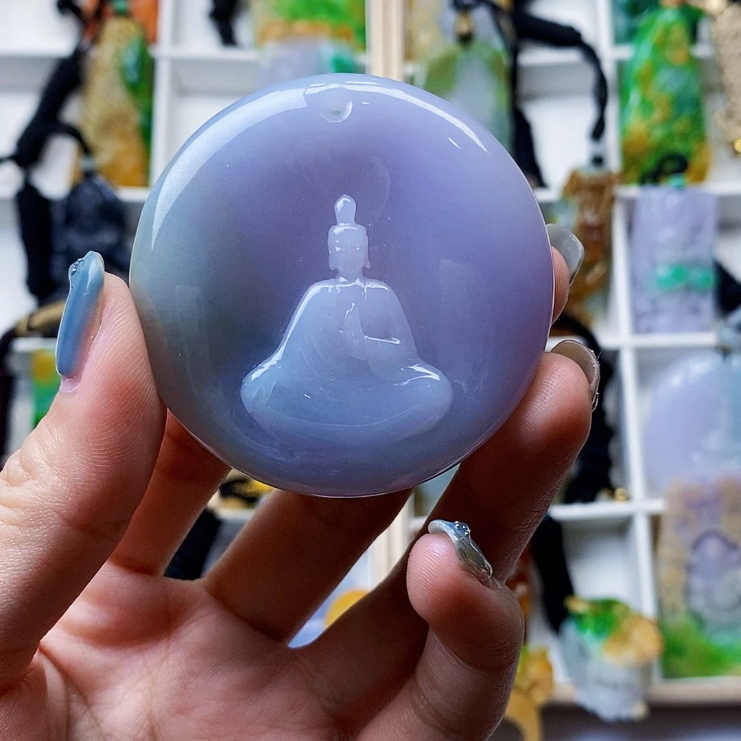 千***灯定制翡翠未镶嵌翡翠A货
