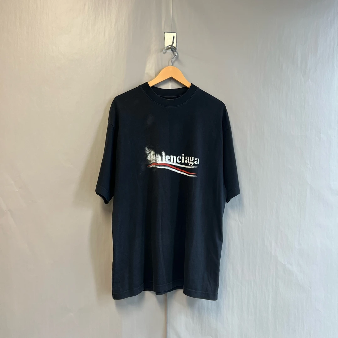 99新 Balenciaga/巴黎世家 SS24字母印花圆领套头短袖 xs码 #5505
