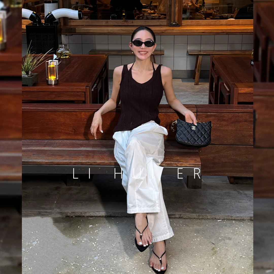 LiHuiEr李慧儿【安若浮生】夏季无袖蔷薇复古内搭吊带背心LL025209