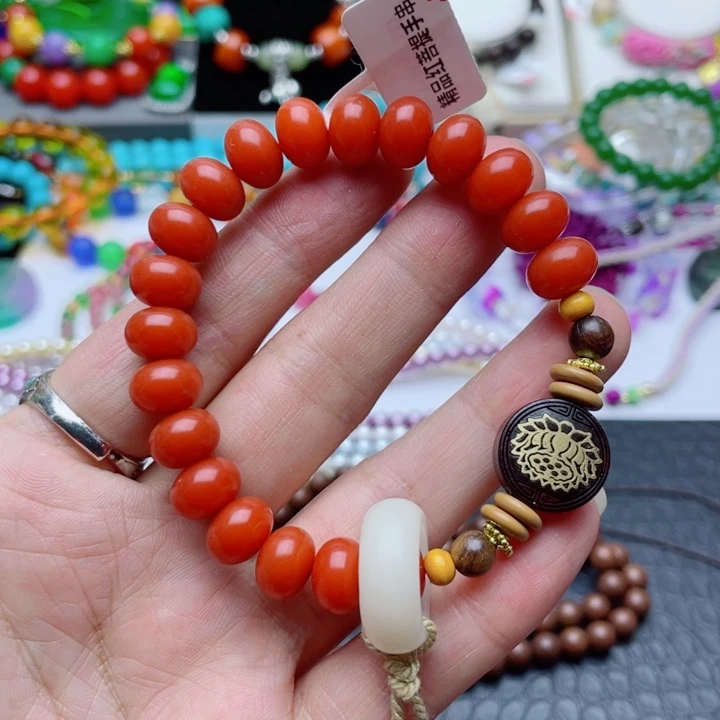 树脂制品52号红色手串
