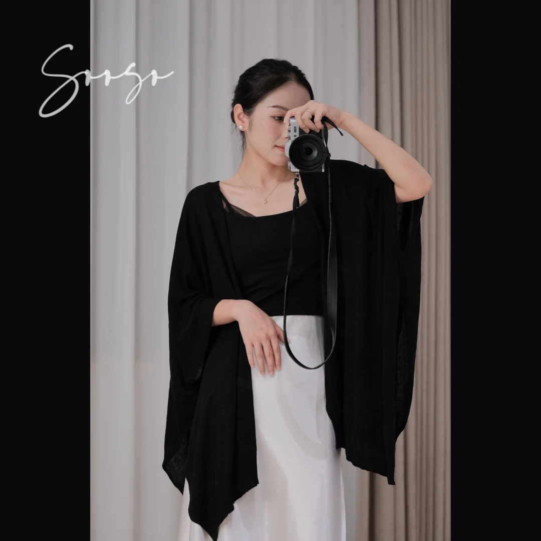 Sooso特推【曳界】不规则百搭夏日冰丝材质超垂坠灵动风格多变披肩
