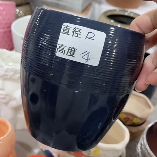 多肉绿植陶瓷花盆9.9包邮，有孔