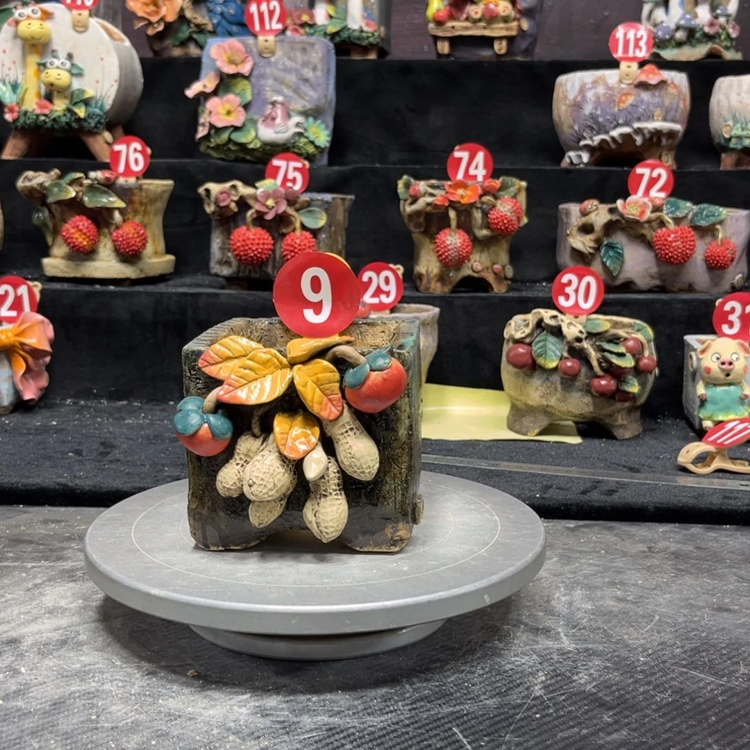 浅*?白狐花器多肉花盆