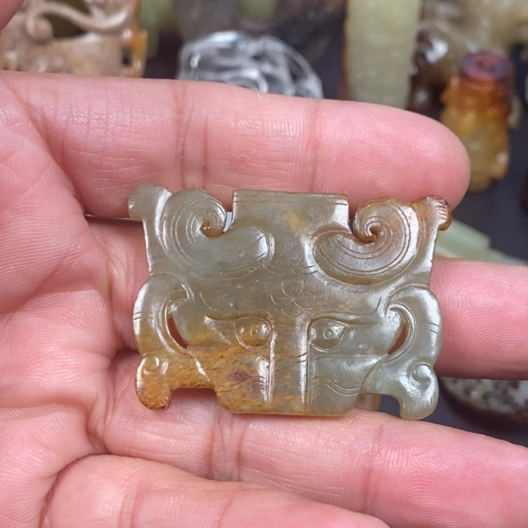 和田玉挂件未镶嵌朝***拾