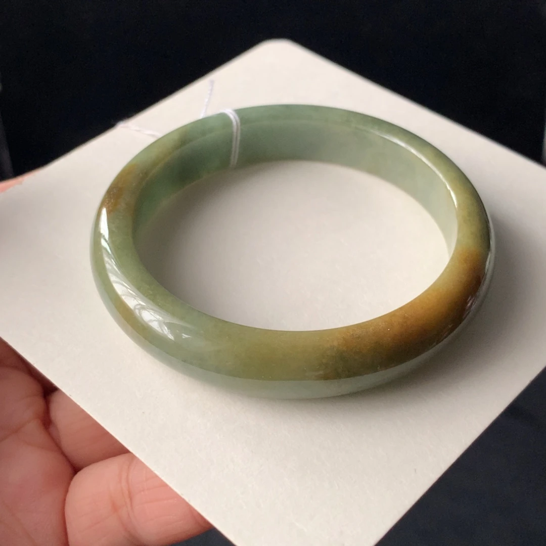 翡翠未镶嵌手镯52号53.5-10.7-7.6