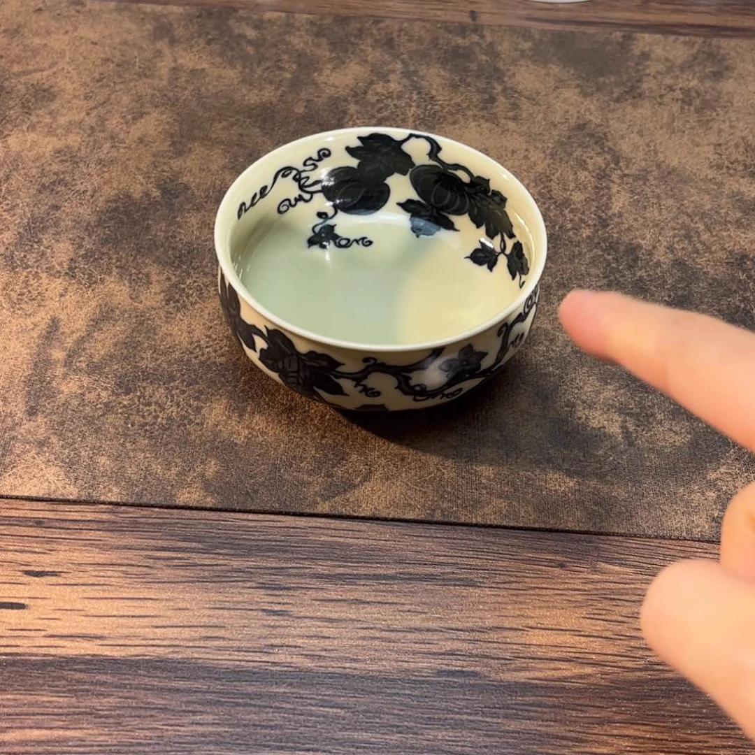 ****爹杯子景德镇青花2号西瓜矮炉杯
