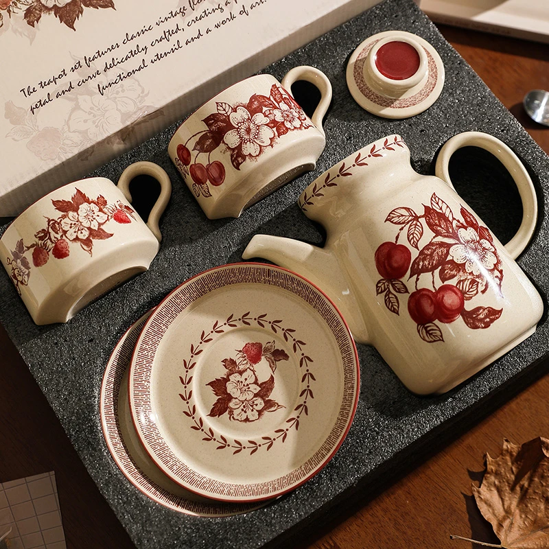 舍里中古风茶具套装咖啡杯家用客厅水壶水杯乔迁新居礼物伴手礼
