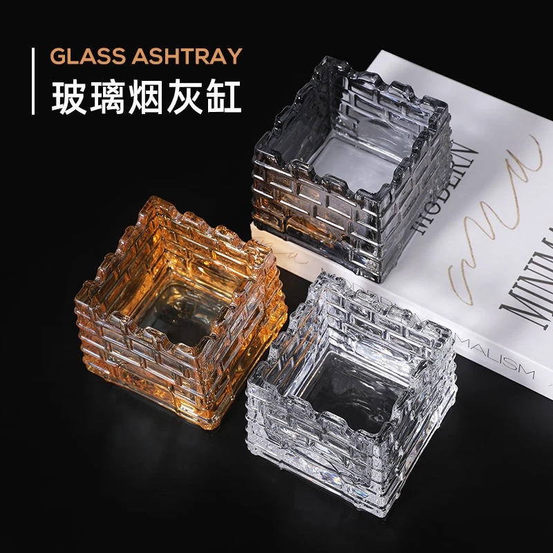 办公室ktv酒吧摆件创意烟缸客厅潮流家用水晶时尚轻奢经典益吧