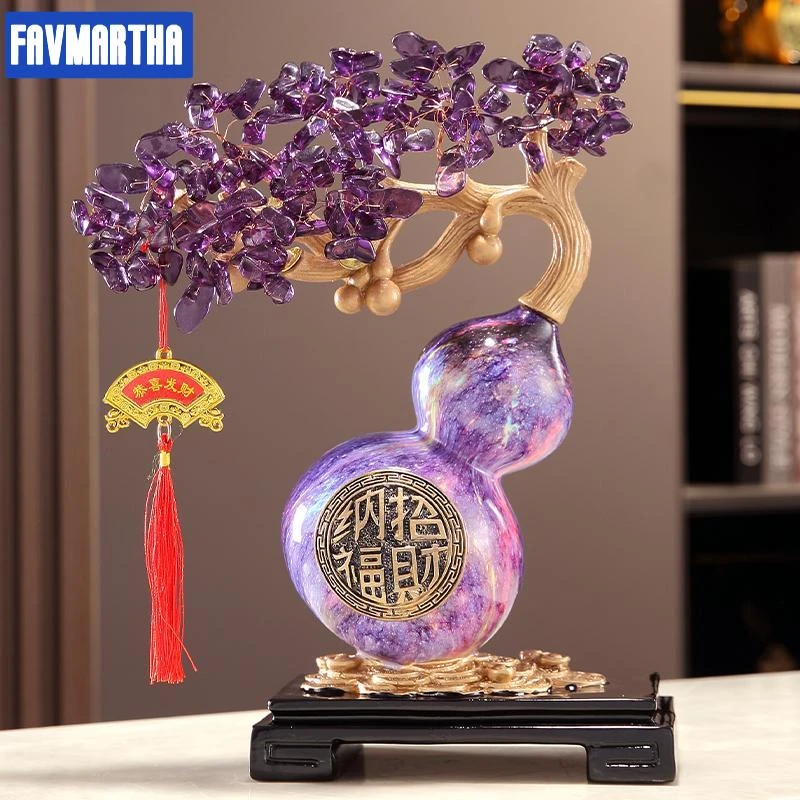 新中式事事柿柿如意摆件葫芦客厅装饰品开业礼物搬家乔迁新居礼品