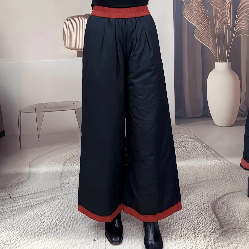 冬新款阔腿裤棉裤洋气显瘦长腿裤保暖百搭休闲长裤女