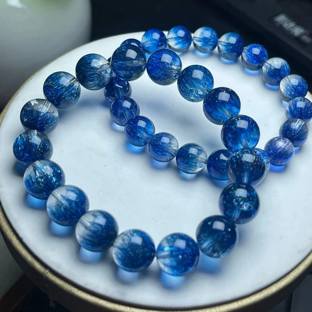 天然蓝超七单圈手链男女款时尚百搭水晶手串送朋友送亲朋好友礼物