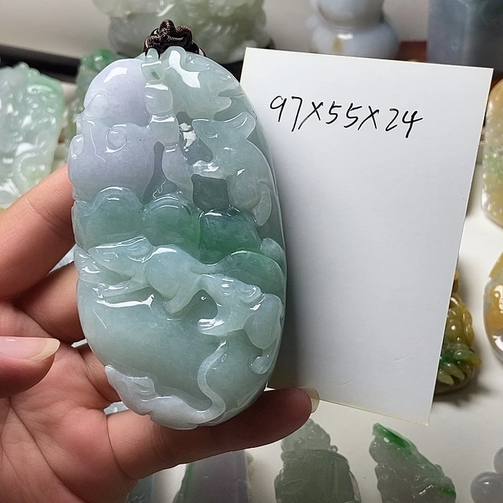 未镶嵌挂件翡翠五鼠