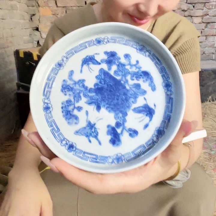 摆件景德镇高温陶瓷蝶恋花