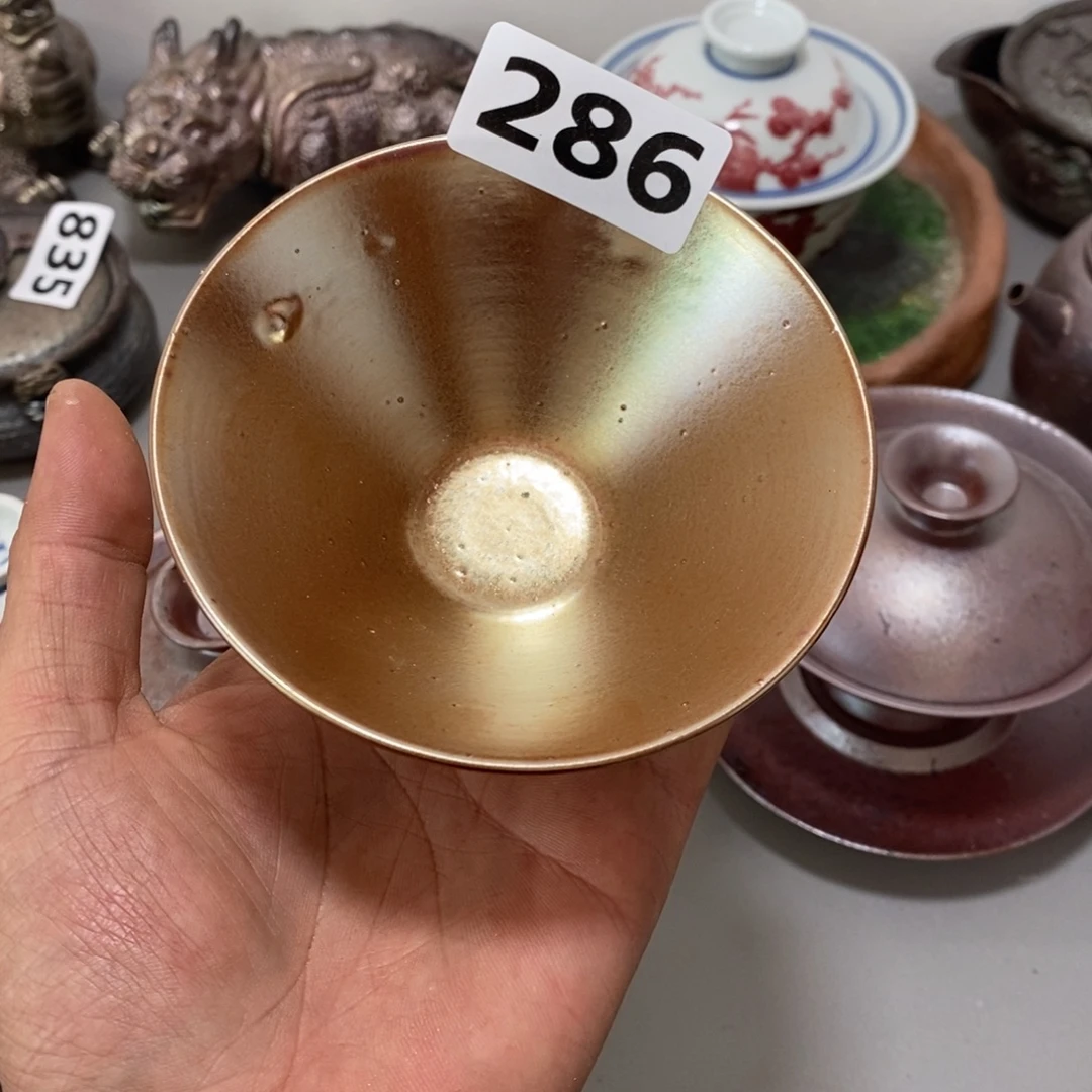 瑕疵柴烧茶具陶瓷手绘青花