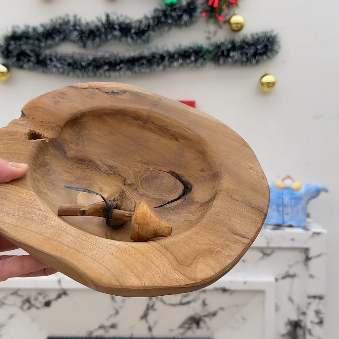 羊毛蘑菇托盘实木孤品默认微瑕